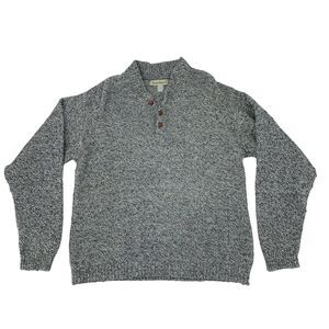 Vintage GreatLand Knit Sweater Men's Size M Sandy Gray Cotton Crew Neck Pullover
